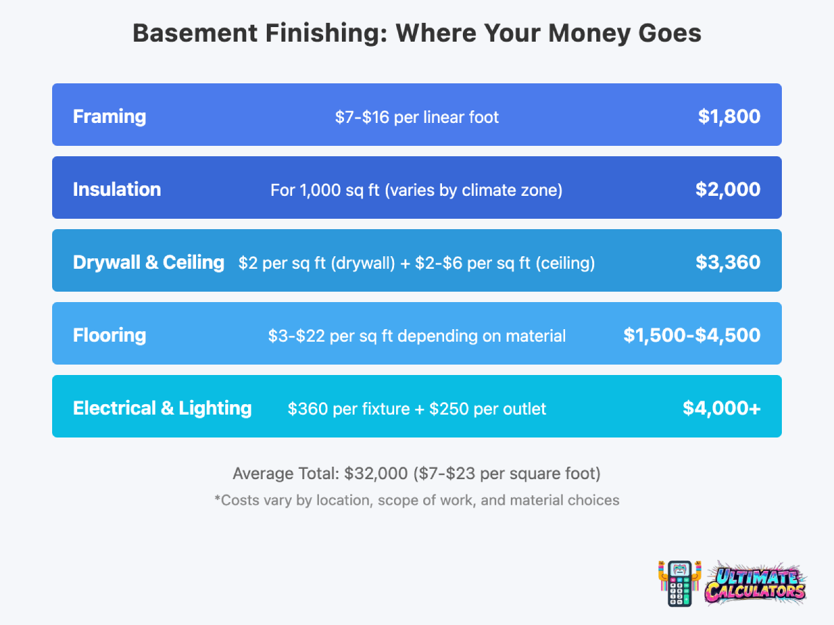 typical cost of basement finishing